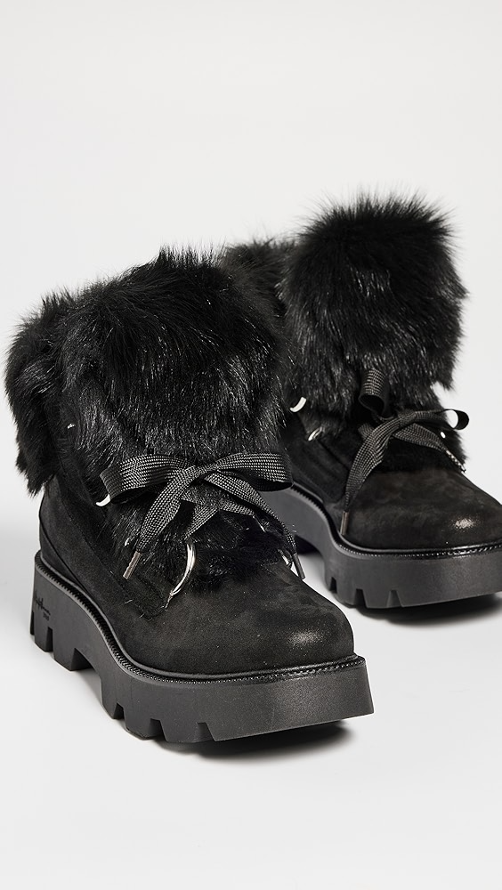 AURORA GOAT FUR BOOT - BLACK