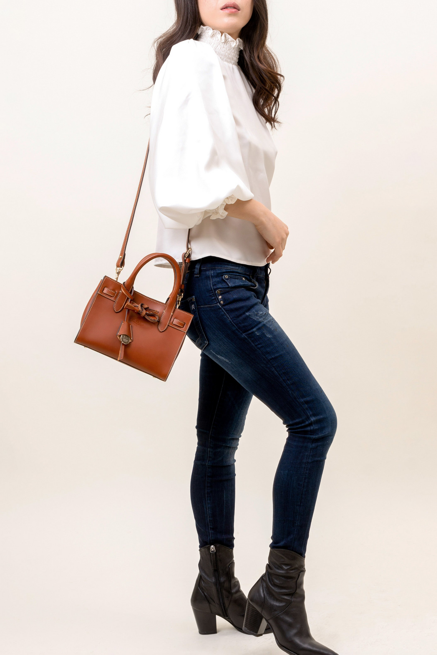 MINI LEATHER TOTE - NOTTE