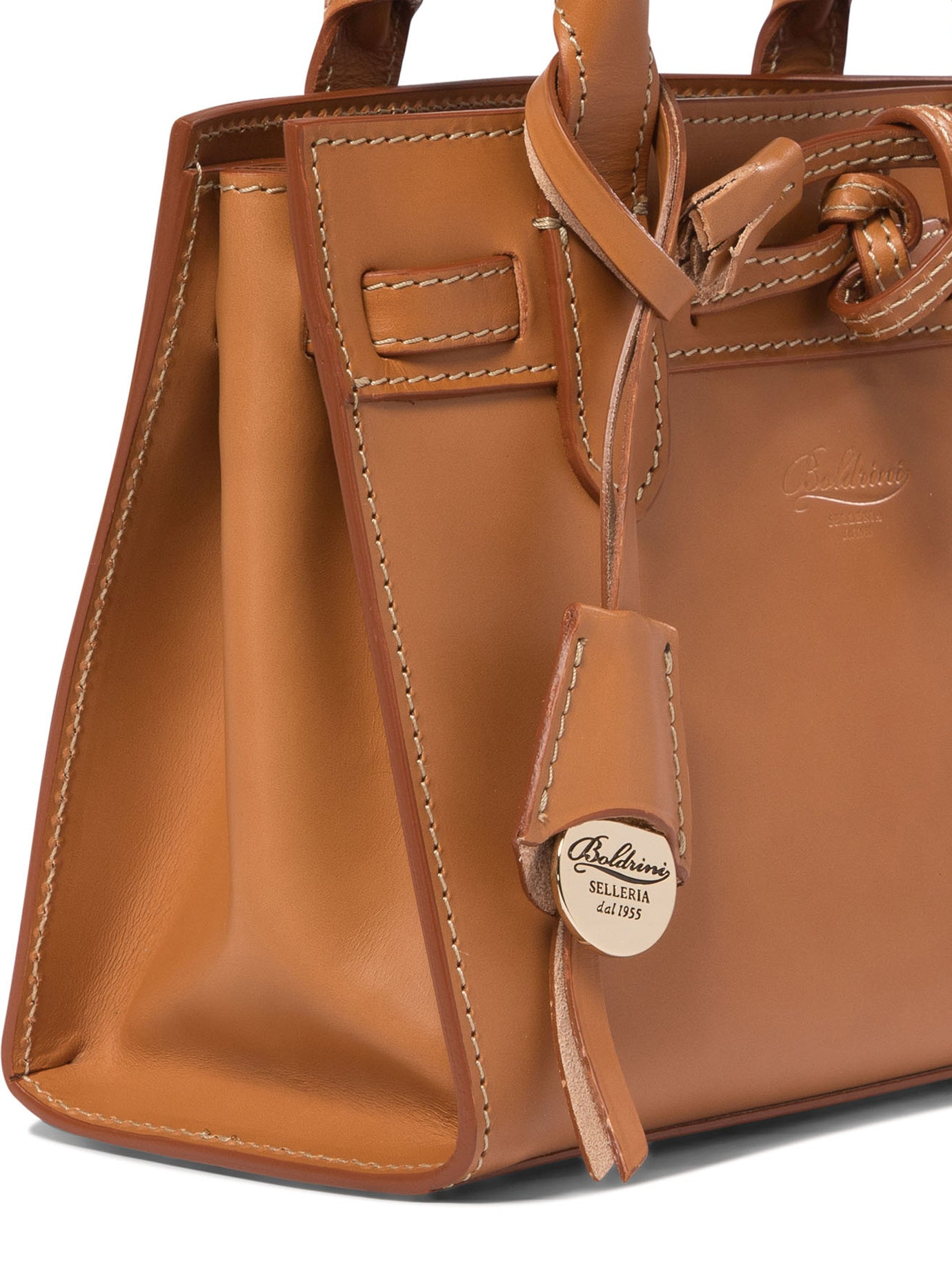 MINI LEATHER TOTE - NATURALE