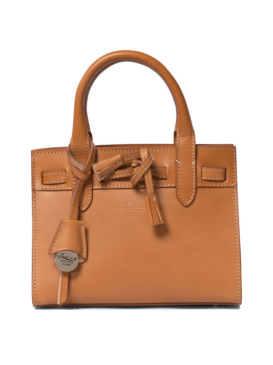 MINI LEATHER TOTE - NATURALE