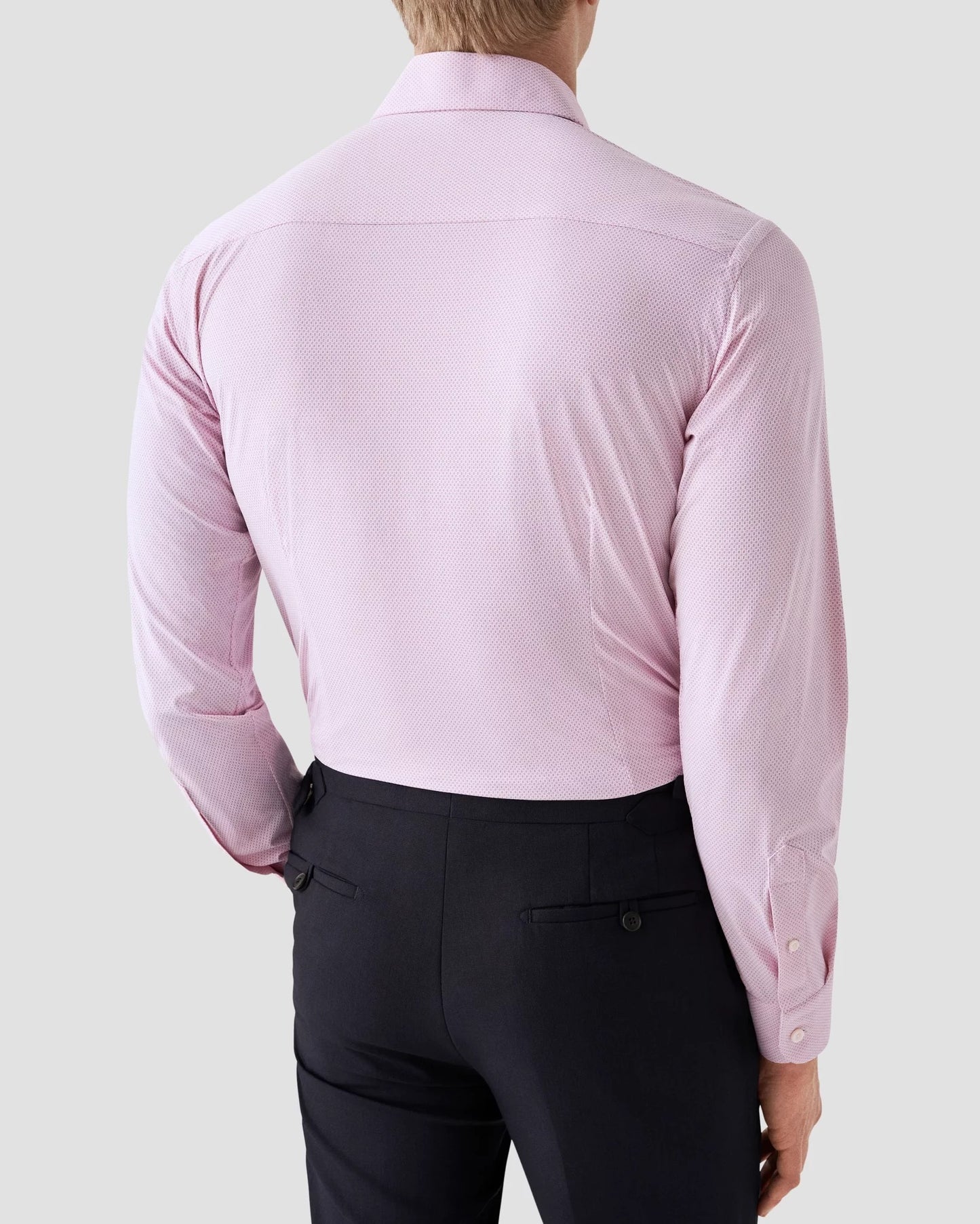 ROSE PINK FOUR WAY STRETCH COTTON SHIRT