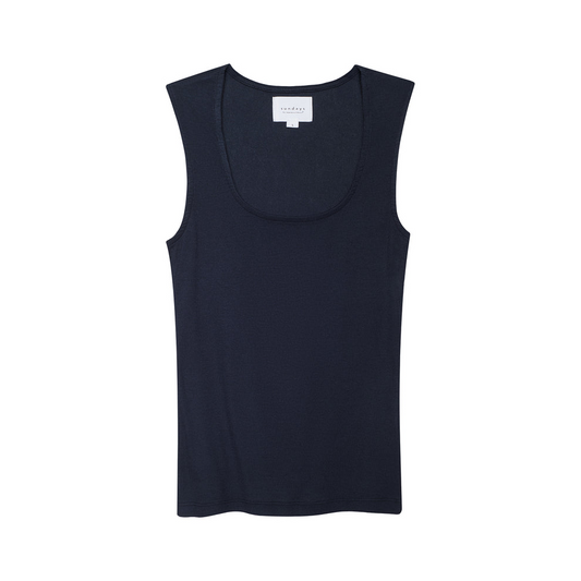 RIB TAYLOR TEE - NAVY