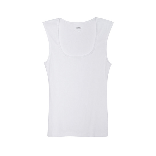 RIB TAYLOR TEE - WHITE