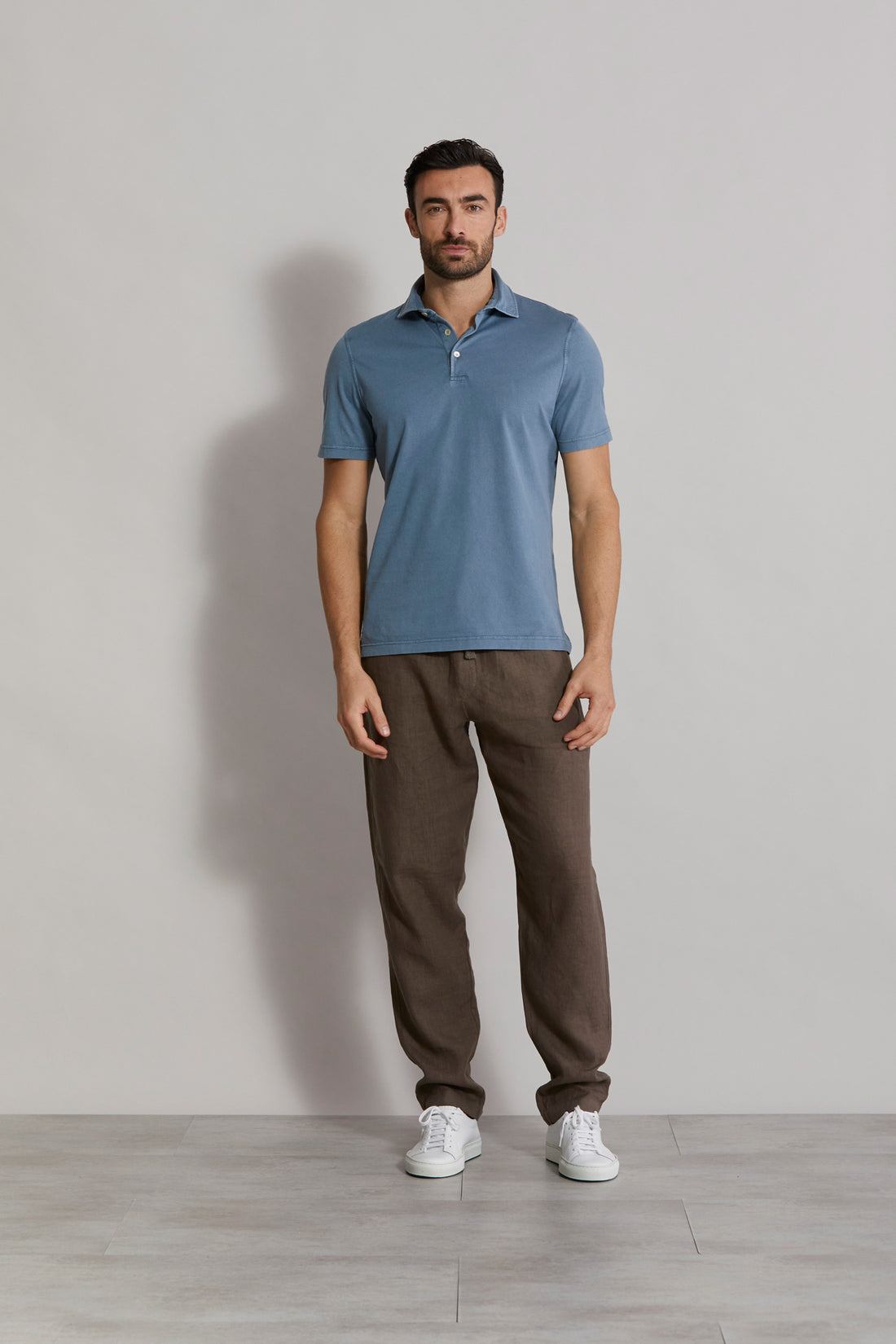 LIGHT BLUE ZERO POLO IN ORGANIC GIZA COTTON