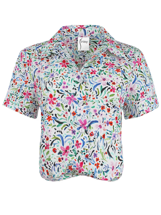 ALI WHIMSY FLORAL SHIRT - WHITE MULTI