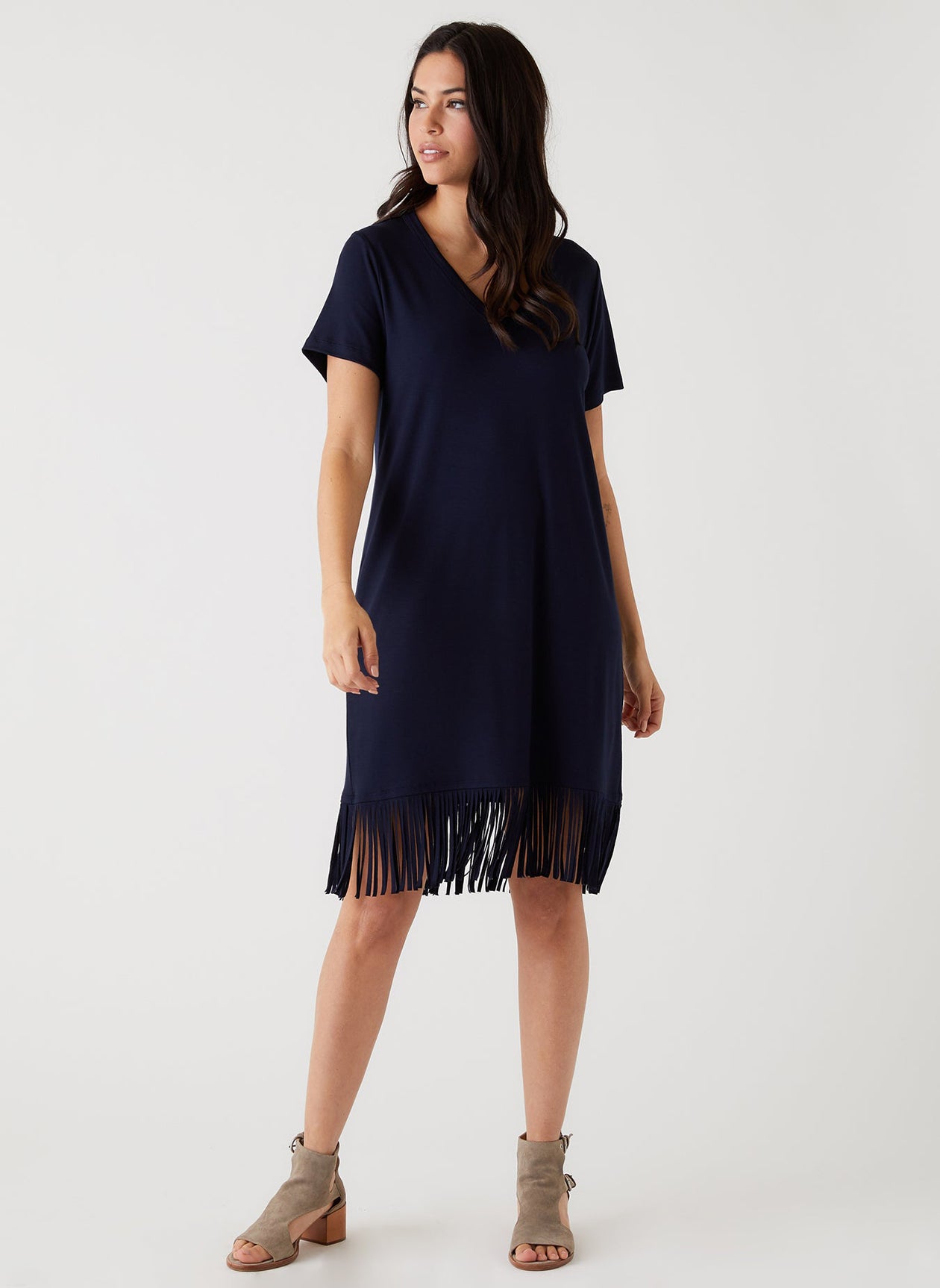 V neck hotsell fringe dress