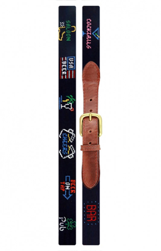 LAST CALL NEEDLEPOINT BELT - MIDNIGHT