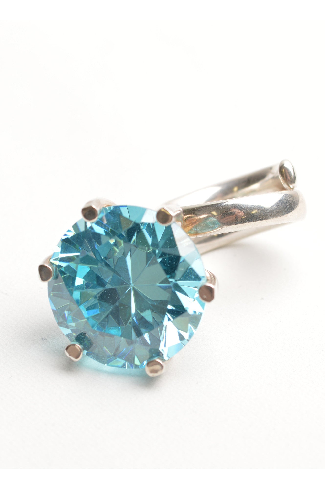 adjustable blue topaz ring