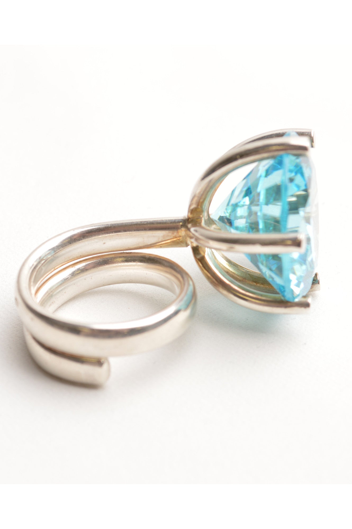 sterling silver blue topaz ring