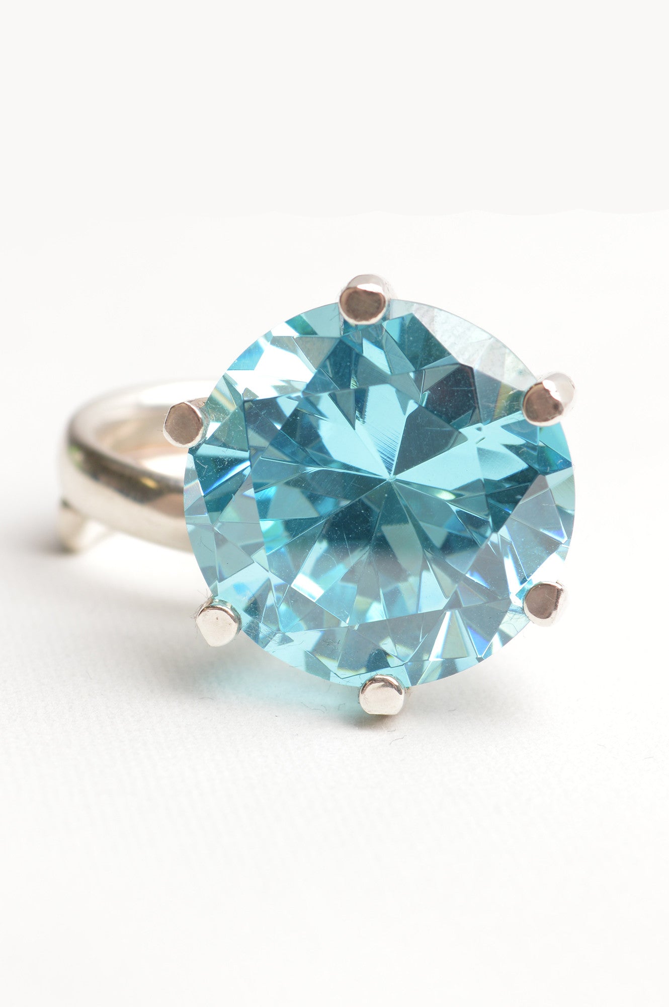 large blue topaz ring