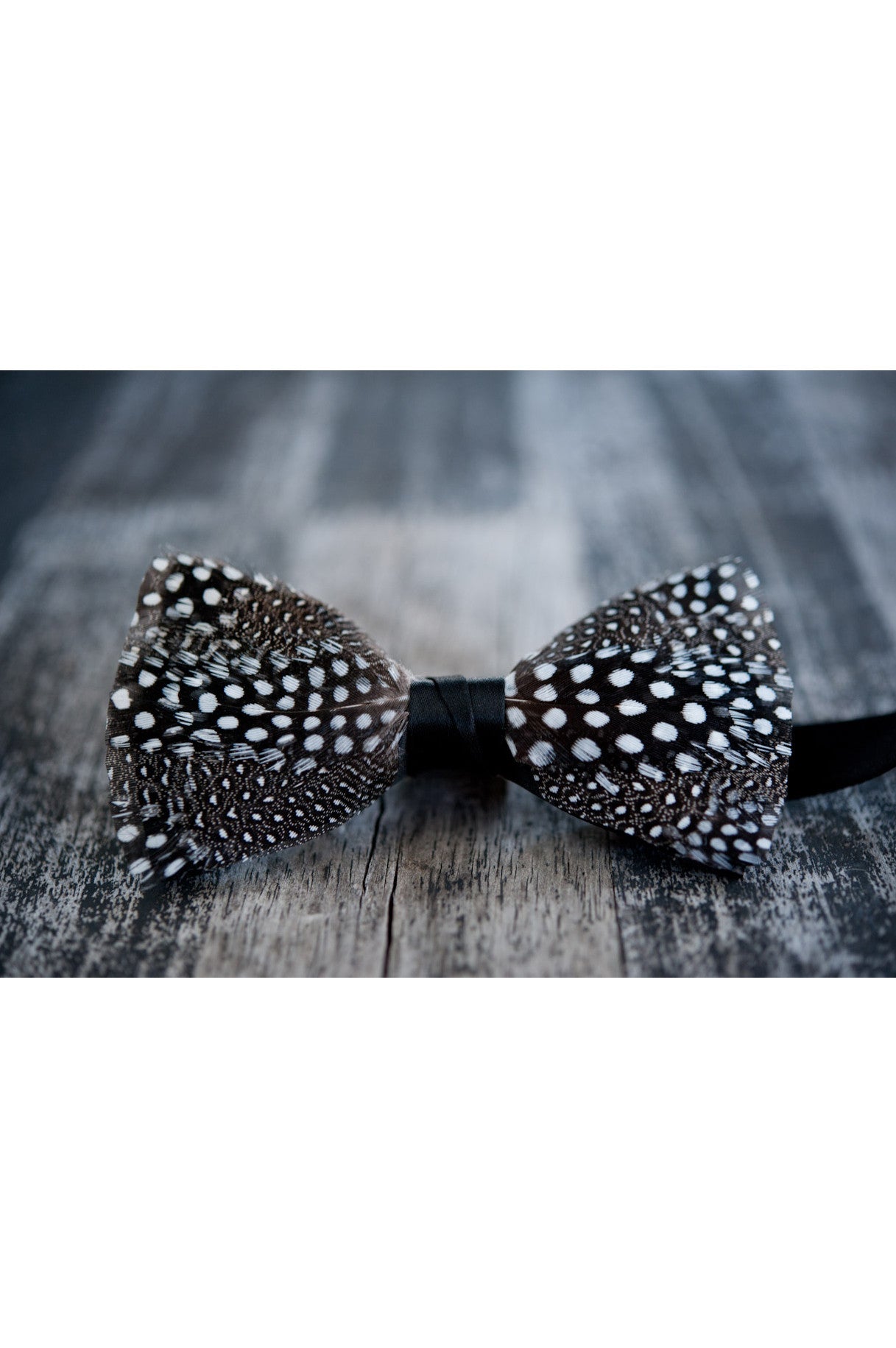 GUINEA FEATHER BOW TIE