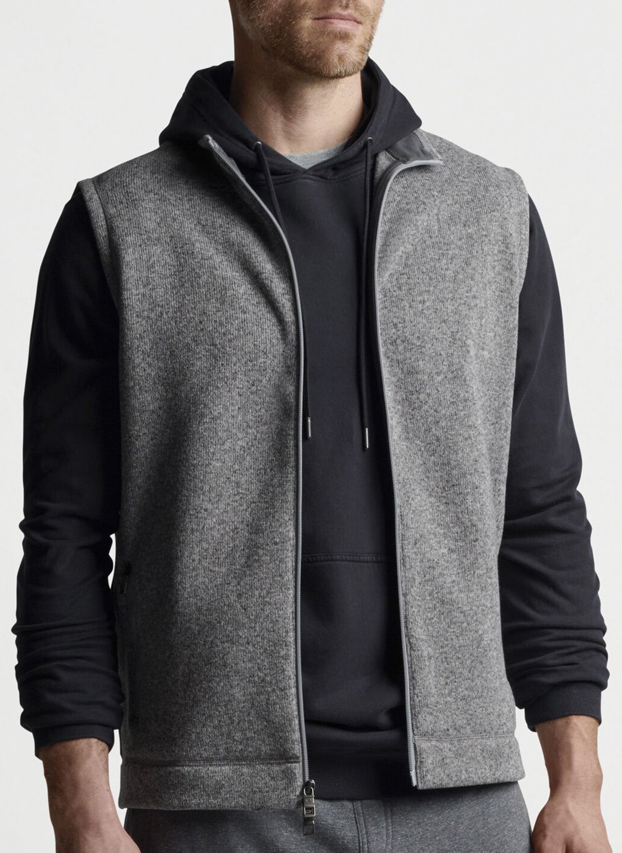 CROWN SWEATER FLEECE VEST - GALE GREY