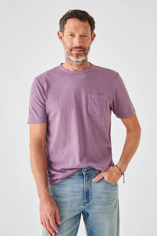 SUNWASHED POCKET TEE - WASHED VIOLET