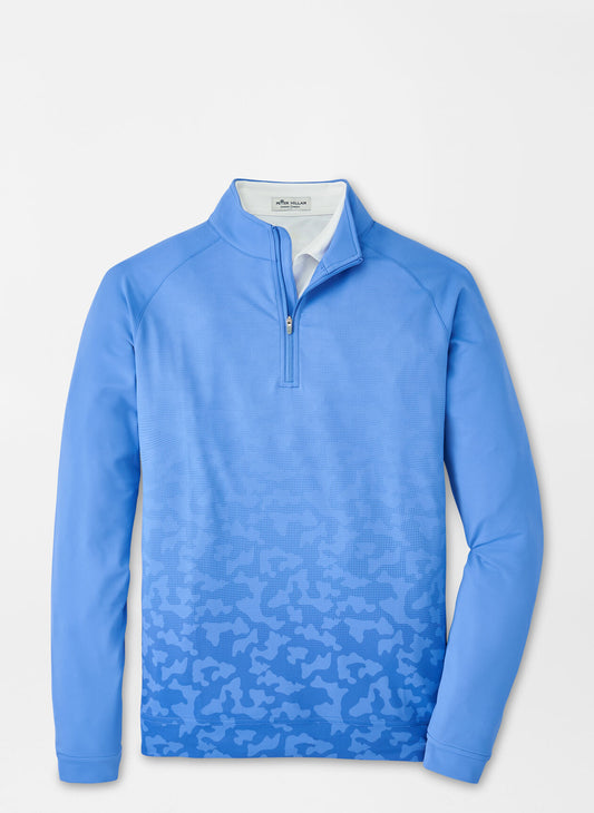 PERTH DIP  DYE CAMO PEFORMANCE QUARTER ZIP - MARITIME