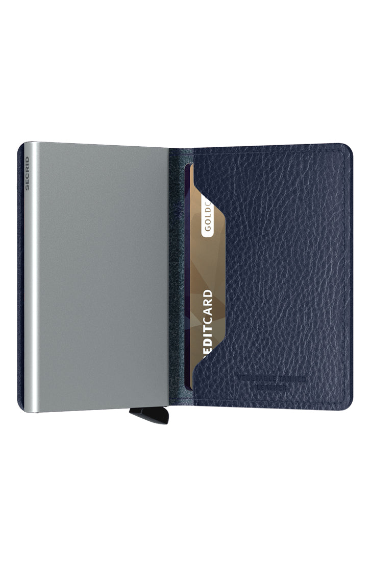 SLIMWALLET - VEG NAVY-SILVER