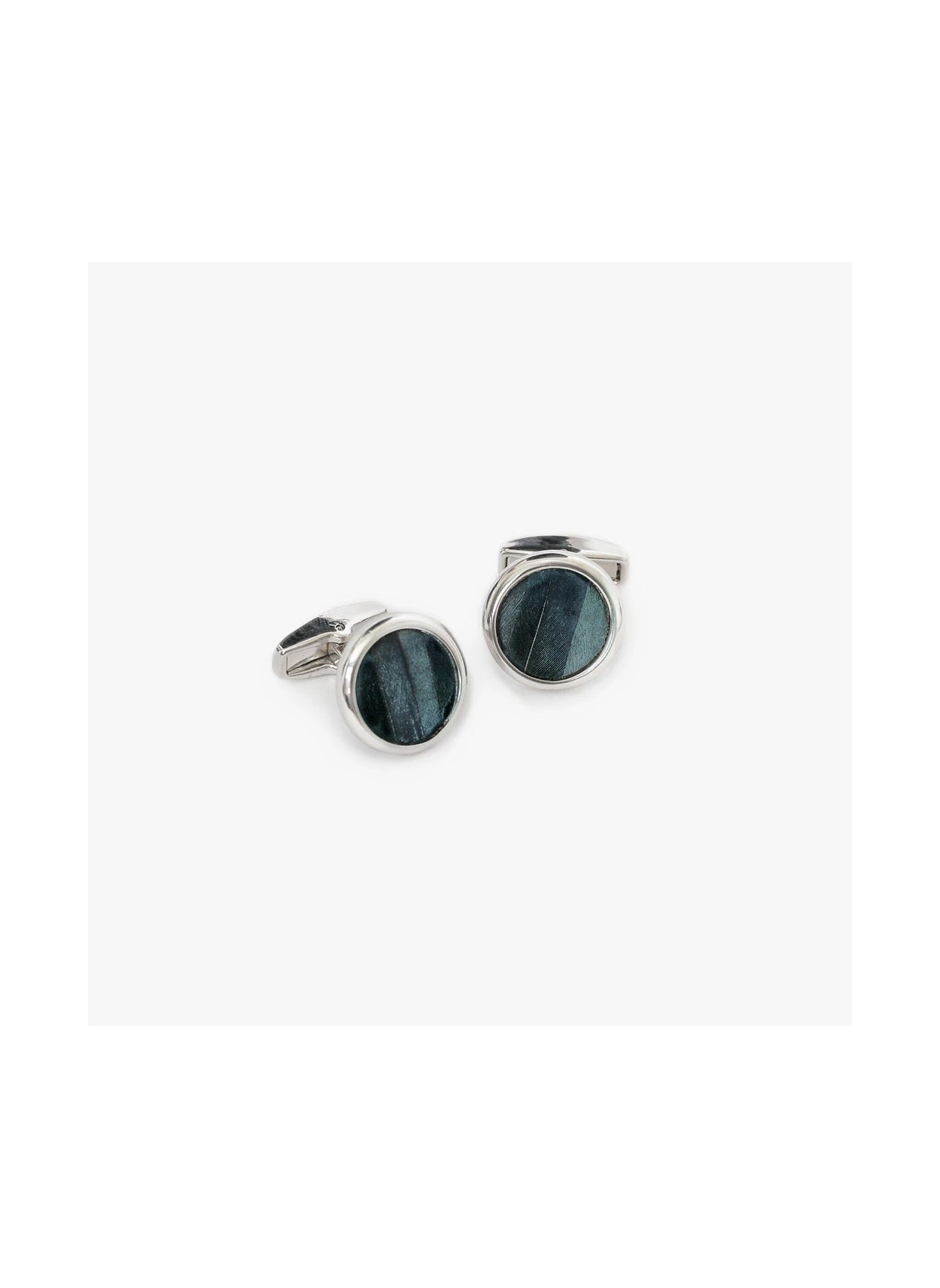 SAPELO RHODIUM CUFFLINKS