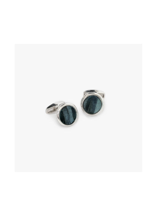 SAPELO RHODIUM CUFFLINKS