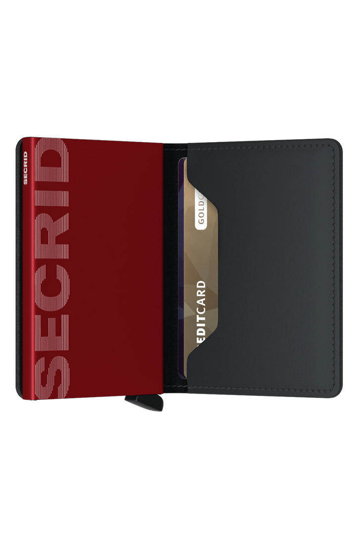 SLIMWALLET - MATTE BLACK & RED