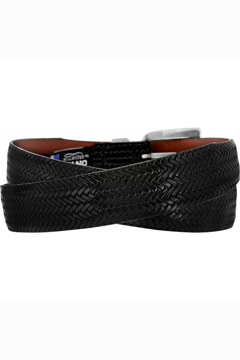 Mezlan Circle Icon Crocodile Belt Black